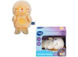 Plüschfigur VTECH "Vtech Baby, Kuschel-Robbi", natur, Plüschfiguren, KinderB:18,8cm H:16,5cm T:8,9cm, Plüschfigur, Einschlafhilfe mit Naturgeräuschen und klassischer Musik, B:18,8cm H:16,5cm T:8,9cm