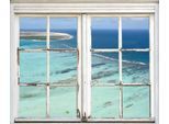 Wandsticker QUEENCE "Meer", blau, B:40cm H:60cm T:0,1cm, Wandtattoos, Wandsticker, Wandsticker, Wandbild, selbstklebend, 3D, Fenster