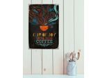 Metallbild QUEENCE "Cup of Joy", bunt (farbe bild(er): bunt), B:20cm H:30cm, Metall, Stahl, Bilder, Metallbild, Stahlschilder