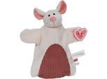 Schmusetuch NICI "My first NICI, Handpuppe Maus 2in1 26x25 cm", Baby, weiß, Plüsch, Polyester, Schnuffeltücher Schmusetuch, sanfte Materialmix aus glattem und geripptem Plüsch