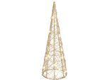 LED-Dekofigur I.GE.A. "LED-Pyramide", gold, B:10cm H:30cm, Draht, Dekofiguren, LED-Dekofigur, Dekofigur Weihnachtspyramide Weihnachtsdeko Weihnachtsbaum Christbaum