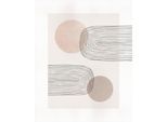 Bild KOMAR "Line Art Rainbow", beige (farbe bild(er): pastell), B:40cm H:50cm, Holz, Papier, Bilder, Bild, Wandbild zur Dekoration - ohne Rahmen