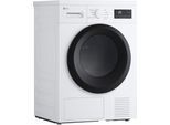 LG Wärmepumpentrockner "RT80B2", Energieeffizienz: D, weiß, B:60cm H:85cm T:60cm, Trockner, Sicherheitsglastür, Wärmepumpentrockner