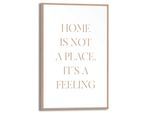 Poster REINDERS "Feeling Home", gold (farbe bild(er): gold), B:20cm H:30cm T:1,6cm, Bilder, Poster, Wohnzimmer - Gold - MDF - Sprüche - 20x30 cm