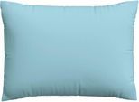 Kissenbezug SCHLAFGUT "Premium Kissenbezug Knitted Jersey (1 St)", blau (blau light), B:70cm L:90cm, Jersey, Obermaterial: 95% Baumwolle, 5% Elasthan, Kissenbezüge, Kissenbezug, Ton-in-Ton Reißverschluss, Bio-Baumwolle mit Elasthan, Uni, OEKO Tex