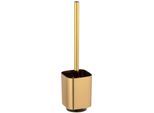 WC-Garnitur WENKO "Auron", gold (goldfarben), B:9cm H:38,5cm L:9cm, Kunststoff, Reinigungsbürsten, WC-Garnitur, aus Kunststoff