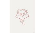 Bild KOMAR "Brave Berlioz", rosa (farbe bild(er): rosa), B:30cm H:40cm, Holz, Papier, Bilder, Bild, Wandbild zur Dekoration im Kinderzimmer - ohne Rahmen