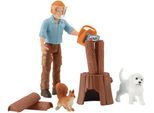 Spielfigur SCHLEICH "POCKET SET, Förster (81475)", bunt, Spielfiguren, Kinder, Kunststoff, Spielfigur
