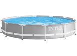 Framepool INTEX "PrismFrame", grau (grau, blau), H:76cm Ø:366cm, Schwimmbecken, Framepool, ØxH: 366x76cm