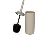 WC-Garnitur WENKO "Brasil", grau (taupe), H:37cm L:10cm, Kunststoff, Reinigungsbürsten, WC-Garnitur
