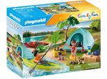 Konstruktions-Spielset PLAYMOBIL "Zelten (71425), Family & Fun", bunt, Spielbausteine, Kinder, Kunststoff, Konstruktions-Spielset