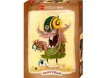 Puzzle HEYE "Junk Food / Zozoville", bunt, Puzzles, KinderB:50cm H:70cm, Pappe, Motiv, Puzzle, Made in Germany, B:50cm H:70cm