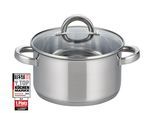 Fleischtopf ELO BASIC "Opal", silber (edelstahlfarben), Ø:14cm, Töpfe, Fleischtopf, Induktion