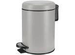Kosmetikeimer KLEINE WOLKE "One", grau (platin), B:16,8cm H:25cm T:16,8cm, Metall, Mülleimer, Kosmetikeimer