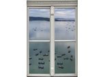 Wandsticker QUEENCE "Boote auf See", blau, B:40cm H:60cm T:0,1cm, Wandtattoos, Wandsticker, Wandsticker, Wandbild, selbstklebend, 3D, Fenster