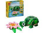 Konstruktionsspielsteine LEGO "Schildkröte mit Seerose (31377), LEGO Creator", grün (bunt), Spielbausteine, Kinder, Kunststoff, Konstruktionsspielsteine, Made in Europe