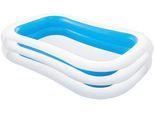 Quick-Up Pool INTEX "Swimcenter Family", weiß (weiß, blau), B:175cm H:56cm L:262cm, Schwimmbecken, Quick-Up Pool, für Kinder, BxLxH: 175x262x56 cm