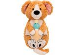 Kuscheltier NICI "Homies GREEN, Hund braun & Ente 40x20 cm", braun, Plüschfiguren, KinderB:20cm H:40cm L:20cm, Kuscheltier, B:20cm H:40cm L:20cm