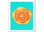 Bild QUEENCE "Levin", orange (farbe rahmen: schwarz, farbe bild(er): orange), B:30cm H:40cm, Acrylglas, Holz, Papier, Bilder, Bild, HD Premium Poster-Druck inkl. Holzrahmen