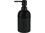Seifenspender KLEINE WOLKE "» Deep«", schwarz, Keramik, Dosierspender, Seifenspender, wasserfest und rostfrei