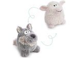 Kuscheltier NICI "Let Me Out, Wolf mit Wendefunktion, 15cm", grau, Plüschfiguren, KinderB:12cm H:16cm L:12cm, Plüsch, Polyester, Kuscheltier, 2in1 Wendeplüschtier, B:12cm H:16cm L:12cm