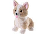 Kuscheltier HEUNEC "Misanimo, Short legs club, Corgie, 28 cm", braun (braun, weiß), Plüschfiguren, KinderH:28cm, Kuscheltier, enthält recyceltes Material, H:28cm