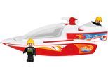 Spielzeug-Boot LENA "Boazz Bundle Feuerwehrboot", bunt, Spielzeugfahrzeuge, KinderB:18cm H:7cm T:42cm, Kunststoff, Spielzeug-Boot, inkl. 2 Spielfiguren; Made in Europe, B:18cm H:7cm T:42cm