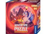 Puzzle KOSMOS "Adventure Puzzle In den Tiefen des Vulkans", bunt, Puzzles, KinderB:54cm H:38cm, Pappe, Puzzle, Made in Germany, B:54cm H:38cm