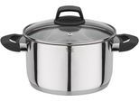 Fleischtopf GSW "Como", silber (edelstahlfarben), H:11,5cm Ø:20cm, Töpfe, Fleischtopf, Induktion