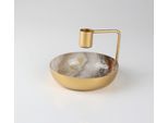 Kerzenhalter AM DESIGN "aus Metall", gold (grau), B:12cm H:8cm, Metall, Kerzenhalter, Kerzenhalter, 3er Set, BxH: 12x8 cm