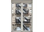 Wandsticker QUEENCE "Treppe", grau, B:40cm H:60cm T:0,1cm, Wandtattoos, Wandsticker, Wandsticker, Wandbild, selbstklebend, 3D, Fenster