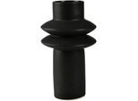 Dekovase AM DESIGN "Tischvase aus Keramik, Höhe ca. 24,5 cm", schwarz, H:24,5cm Ø:14cm, Keramik, Vasen, Dekovase, Keramikvase, Dekoobjekt, Vase für Blumen