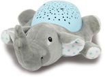 Kuscheltier JAMARA "Sternenlicht Dreamy, Elefant", grau, Plüschfiguren, KinderB:22cm H:14cm T:38cm, Plüsch, Kuscheltier, mit Licht und Sound, B:22cm H:14cm T:38cm