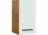 Hängeschrank FLEX-WELL "Vintea", beige (magnolia matt, lancelot oak), B:30cm H:54,8cm T:32cm, Holzwerkstoff, Schränke, Hängeschrank, (B x H x T) 30 x 54,8 x 32 cm, mit Metallgriffen