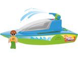 Spielzeug-Boot LENA "Boazz Sportboot", bunt, Spielzeugfahrzeuge, KinderB:15cm H:14cm T:36cm, Kunststoff, Spielzeug-Boot, inklusive Spielfigur; Made in Europe, B:15cm H:14cm T:36cm