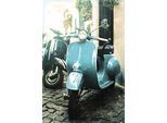 Metallbild QUEENCE "Vespa", blau (farbe bild(er): blau), B:30cm H:20cm, Bilder, Metallbild, Retro, Blechschild, Stahlschild, Italien