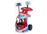 Kinder-Besenwagen KLEIN, rot (rot, grau), Spielzeug-Haushaltsgeräte, KinderH:53cm, Kinder-Besenwagen, Eimer mit Aufsatz, Made in Germany, H:53cm
