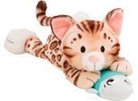 Kuscheltier NICI "Homies GREEN, Katze Bengal & Fisch 30 cm liegend", braun, Plüschfiguren, KinderB:16cm H:15cm L:35cm, Kuscheltier, B:16cm H:15cm L:35cm