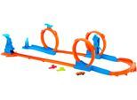 Autorennbahn HOT WHEELS "Track Creator Dreifacher Looping", bunt, Autorennbahnen, KinderB:121,91cm H:29,64cm T:43,18cm, Kunststoff, Autorennbahn, inkl. 1 Spielzeugauto, B:121,91cm H:29,64cm T:43,18cm