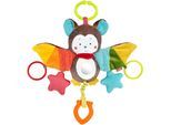 Greifspielzeug FEHN "Classic Stars, Activity-Fledermaus", bunt, Greifspielzeug, BabyB:29cm L:30cm, Jersey, Plüsch, Softvelour, Stoff, Greifspielzeug, B:29cm L:30cm