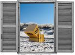 Wandtattoo QUEENCE "Strandkorb", blau, B:80cm H:60cm T:0,1cm, Wandtattoos, Wandtattoo, Wandsticker, Wandbild, selbstklebend, 3D, Fenster