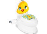 Toilettentrainer JAMARA "Meine kleine Toilette, Küken", Baby, weiß (weiß, küken), Kunststoff, Töpfchen Toilettentrainer, mit Spülsound und Toilettenpapierhalter