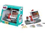 Spielkasse KLEIN, rot (grau, weiß, rot), Spielkasse, KinderB:15cm H:23cm L:31cm, Spielkasse, mit Licht und Sound, B:15cm H:23cm L:31cm