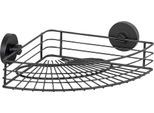 Duschablage WENKO "Vacuum-Loc", schwarz, B:22,5cm H:9cm T:35cm, Stahl, Regale, Duschablage, 1 Etage