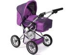 Kombi-Puppenwagen CHIC2000 "Leni", lila (pflaume), Puppenwagen, KinderB:37cm H:68cm T:64cm, Kunststoff, Metall, Stoff, Kombi-Puppenwagen, mit herausnehmbarer Tragetasche, B:37cm H:68cm T:64cm
