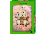 Puzzle HEYE "Treasure House / Fly High", bunt, Puzzles, KinderB:50cm H:70cm, Pappe, Motiv, Puzzle, Made in Germany, B:50cm H:70cm