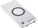 VARTA Powerbank "VARTA Wireless Power Bank 10000 mAh mit Ladekabel", weiß, 3,7 V 10.000mAh, Akkumulatoren, Powerbank