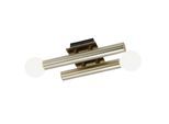 BRILLIANT Wandleuchte "Lucky", gold (messing antik), 2, H: 7,5cm, 1 Stk., Leuchten, Wandlampe 2flg messing antik, Wandleuchte