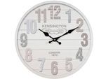 Wanduhr AMBIENTE HAUS "Kensington Wanduhr 28cm", beige, B:28cm H:28cm T:1cm, Wanduhren, Wanduhr