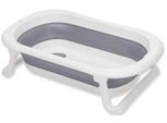 Babybadewanne FILLIKID "Faltbadewanne Orka, grau-weiß", Baby, grau (grau, weiß), Kunststoff, Badewannen Babybadewanne, inkl. Ablaufstöpsel